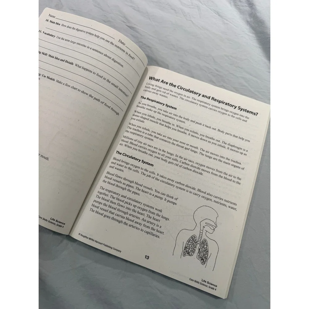 Houghton Mifflin Harcourt Core Skills Science Grade 4 Workbook NGSS